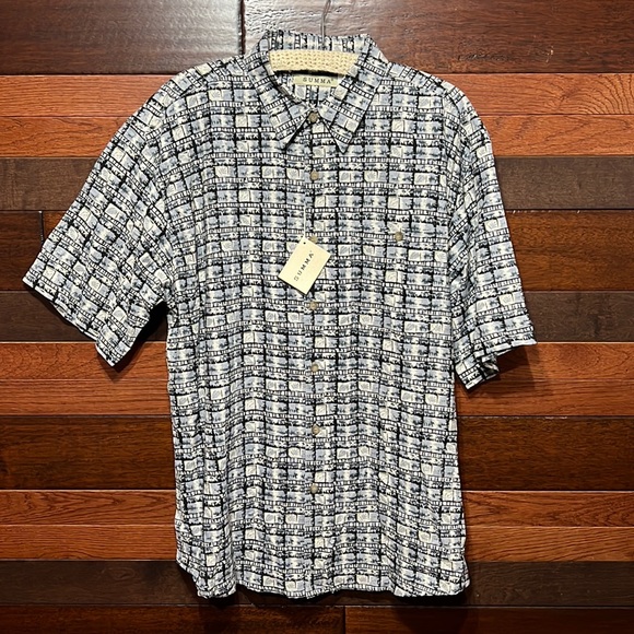 Summa Other - NWT Summa Collared Short Sleeve Button Down Mens Size L